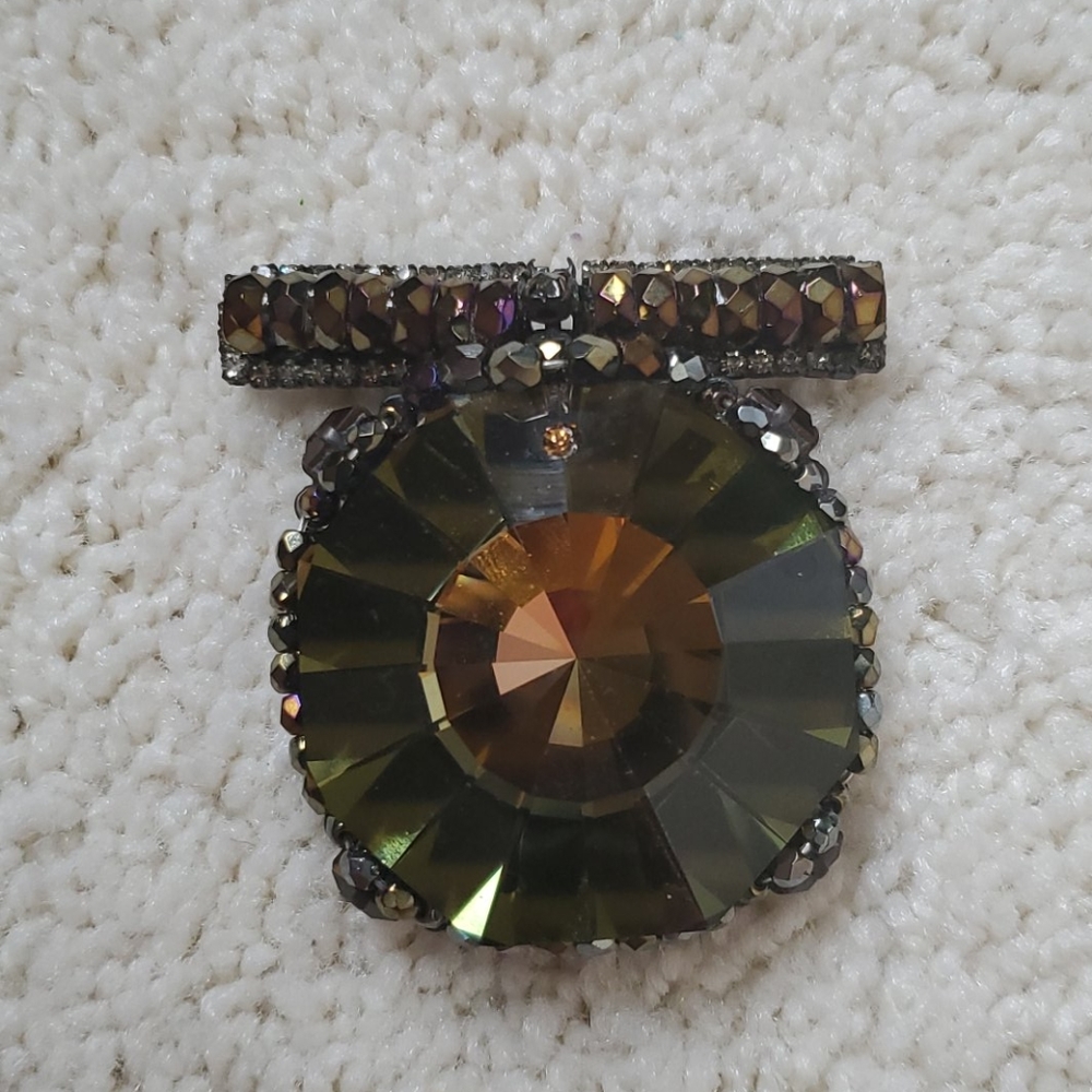 Daniele Cornaggia Faceted Glass Brooch Pin